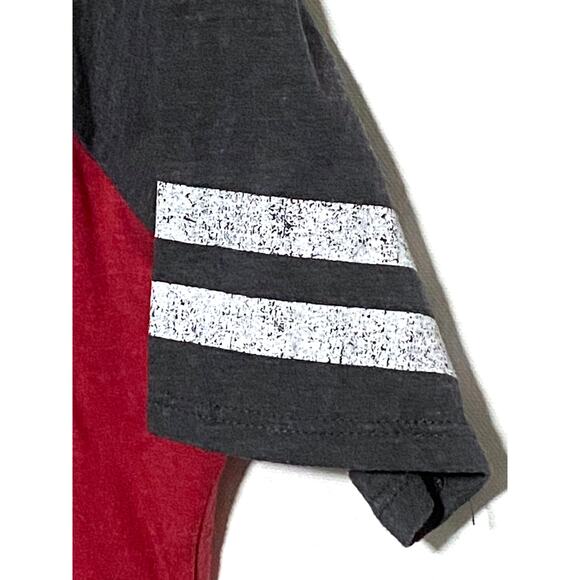 Kane Brown Red Gray Jersey V Neck Shirt Womens S Stretch Country Music Sporty - Picture 5 of 7